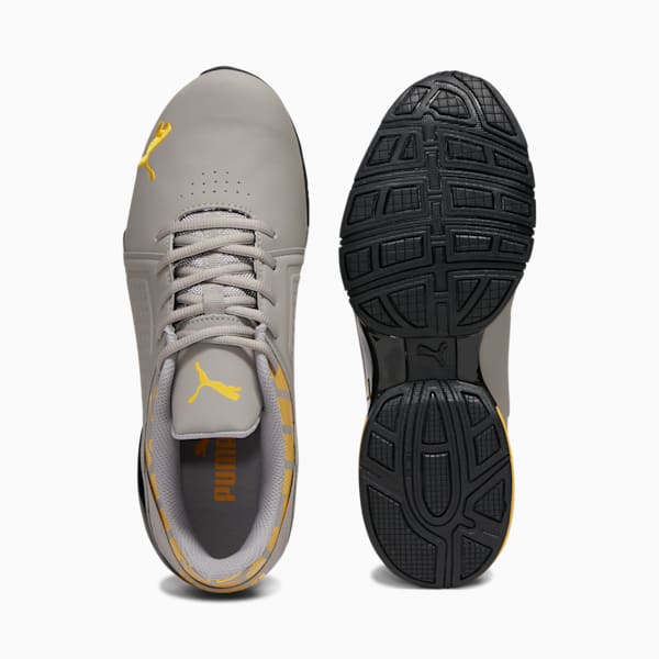 Viz Runner Repeat Men's Sneakers, Concrete Gray-Yellow Sizzle, extralarge