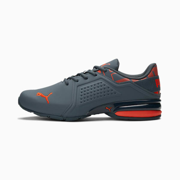 Viz Runner Repeat Wide Men's Running Shoes, Dark Slate-Cherry Tomato, extralarge