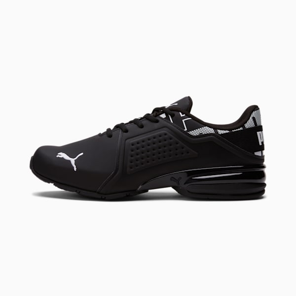 Chaussures de course à pied larges Viz Runner Repeat Homme, Puma Black-Puma White, extralarge