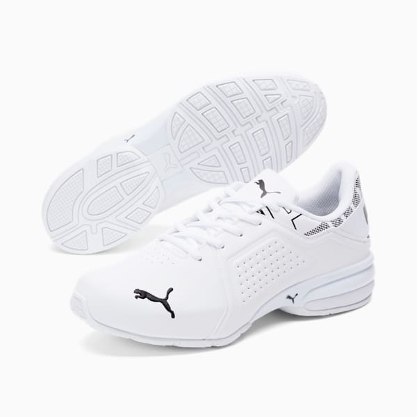 Tenis de running para hombre Viz Runner Repeat Wide, PUMA White-PUMA Black, extralarge