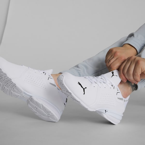 Tenis de running para hombre Viz Runner Repeat Wide, PUMA White-PUMA Black, extralarge
