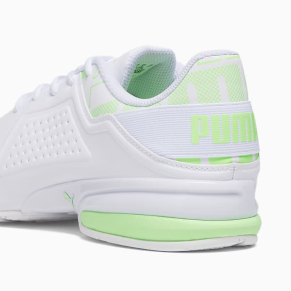Tenis de running para hombre Viz Runner Repeat Wide, PUMA White-Speed Green, extralarge