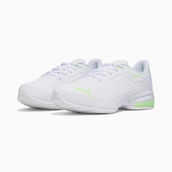Tenis de running para hombre Viz Runner Repeat Wide, PUMA White-Speed Green, extralarge