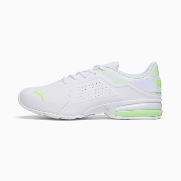 Tenis de running para hombre Viz Runner Repeat Wide, PUMA White-Speed Green, extralarge