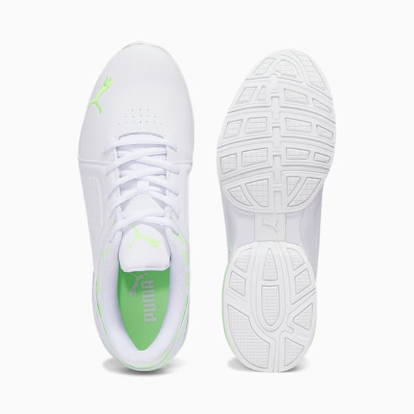 Tenis de running para hombre Viz Runner Repeat Wide, PUMA White-Speed Green, extralarge