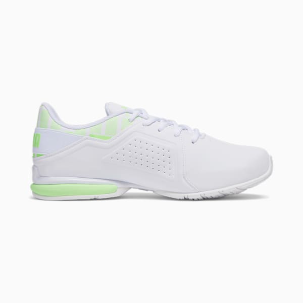 Chaussures de course à pied larges Viz Runner Repeat Homme, PUMA White-Speed Green, extralarge