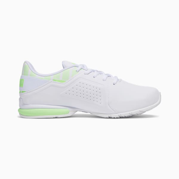 Tenis de running para hombre Viz Runner Repeat Wide, PUMA White-Speed Green, extralarge