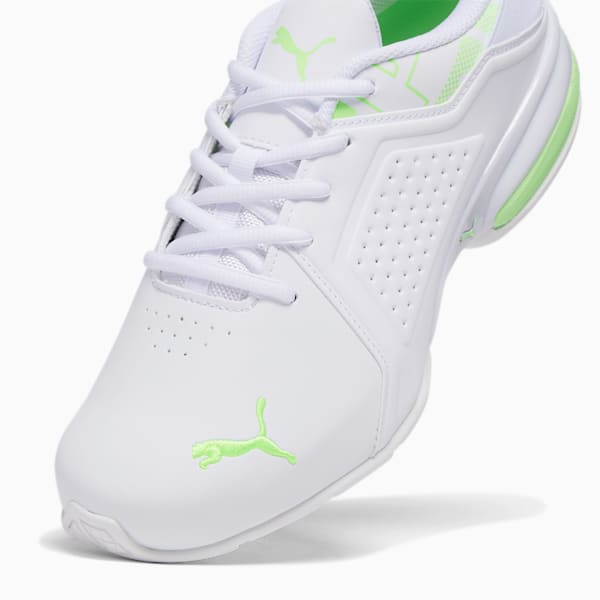 Tenis de running para hombre Viz Runner Repeat Wide, PUMA White-Speed Green, extralarge
