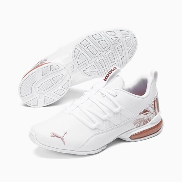 Riaze Prowl Palm Women's Running Shoes, Puma White-Rose Gold