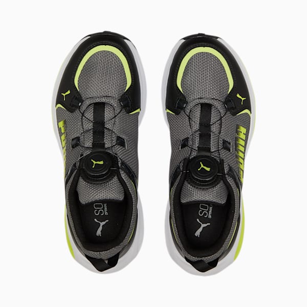 キッズ トゥウィッチ ランナー ディスク JR スニーカー 22-25cm, CASTLEROCK-Light Lime-PUMA Black, extralarge-JPN