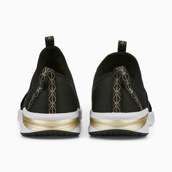 Prowl Slip Deco Glam Women's Training Shoes, Puma Black-Puma Team Gold, extralarge-IND