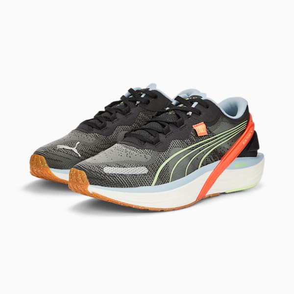 PUMA x FIRST MILE Run XX NITRO™ Women's Running Shoes, Puma Black-Blue Wash-Fizzy Apple, extralarge-IND