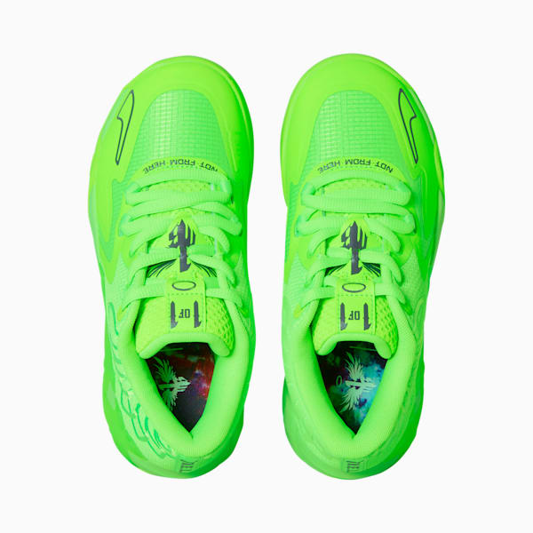 Tenis de básquetbol juvenil PUMA x LAMELO BALL MB.01 Lo, Green Gecko-CASTLEROCK, extralarge
