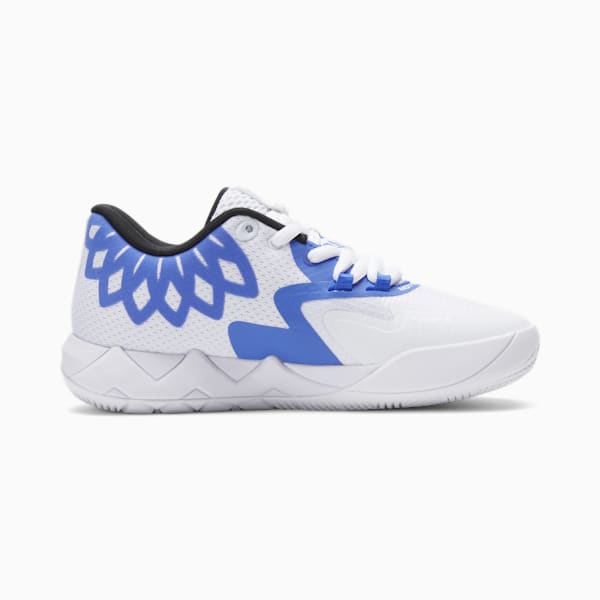 PUMA x LAMELO BALL MB.01 Lo Big Kids' Basketball Shoes, PUMA White-Bluemazing, extralarge