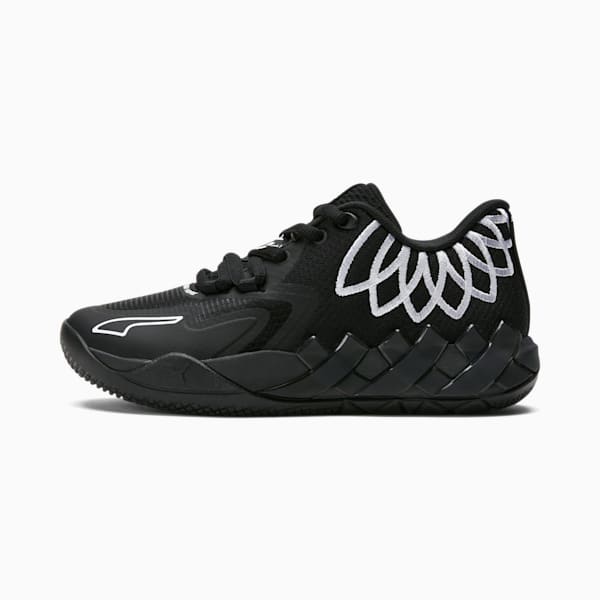 PUMA x LAMELO BALL MB.01 Lo Big Kids' Basketball Shoes, PUMA Black-PUMA Black, extralarge