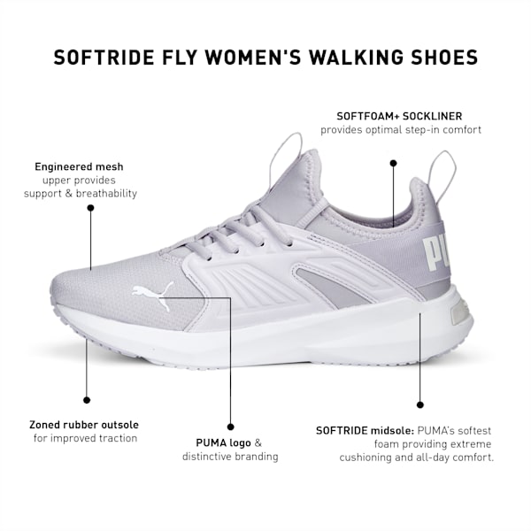 Softride Fly Women's Walking Shoes, Spring Lavender-PUMA White