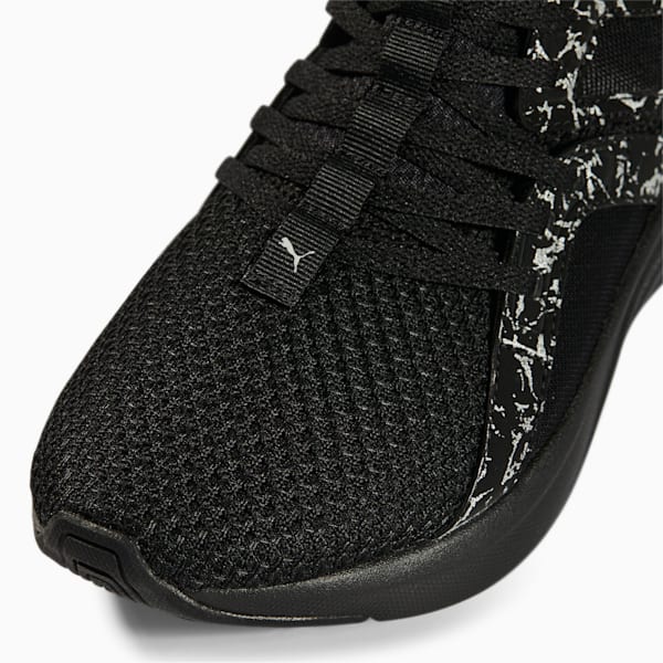 SOFTRIDE Sophia Marble Women's Running Shoes, Puma Black-Metallic Silver, extralarge-AUS