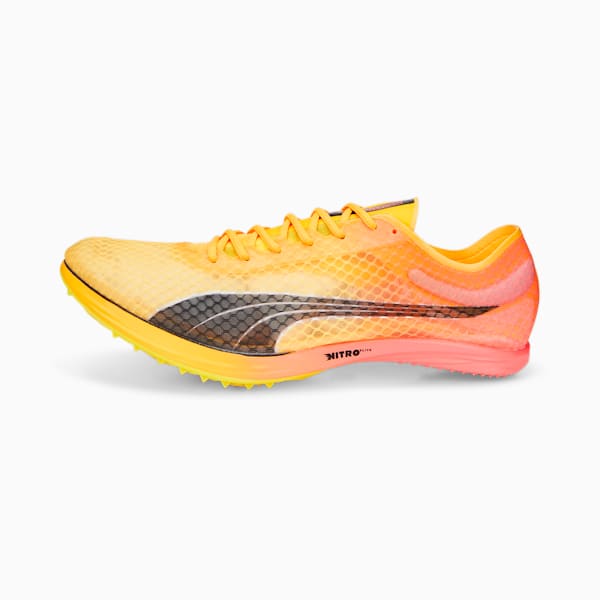 evoSPEED Distance Nitro Elite Track and Field Spikes, Sun Stream-Sunset Glow-Puma Black, extralarge-GBR