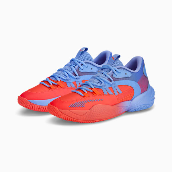 Court Rider 2.0 Pop Art Basketball Shoes, Elektro Purple-Fiery Coral, extralarge-IND