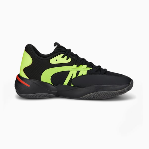 Court Rider 2.0 Glow Stick Unisex Basketball Shoes, Puma Black-Lime Squeeze, extralarge-IND