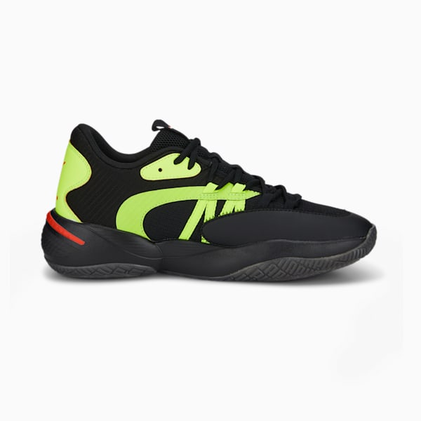 Court Rider 2.0 Glow Stick Basketball Shoes, Puma Black-Lime Squeeze, extralarge