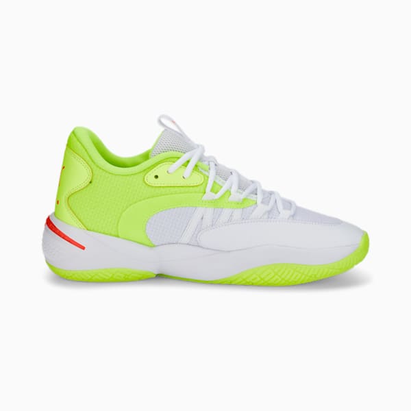Zapatos de básquetbol Court Rider 2.0 Glow Stick, Puma White-Lime Squeeze