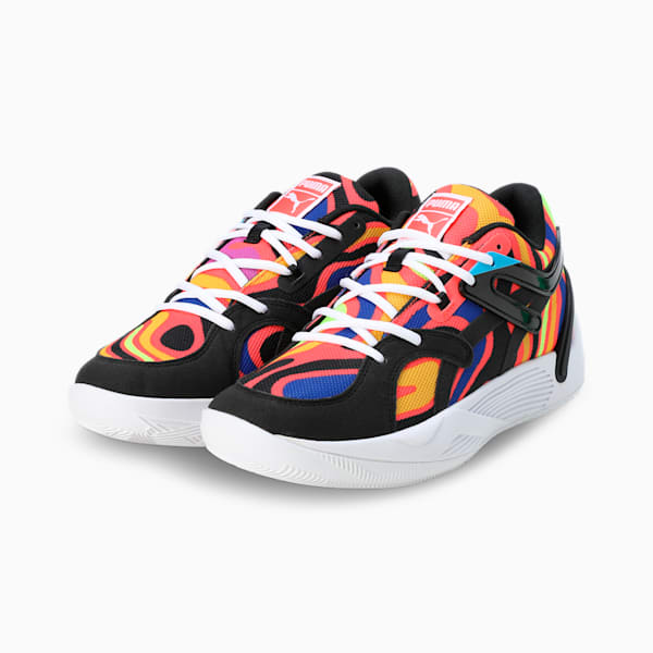 TRC Blaze Court Lava Basketball Shoes, Ocean Dive-Fiery Coral, extralarge-IND