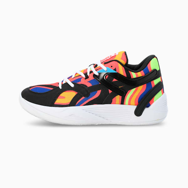 TRC Blaze Court Lava Basketball Shoes, Ocean Dive-Fiery Coral, extralarge-IND