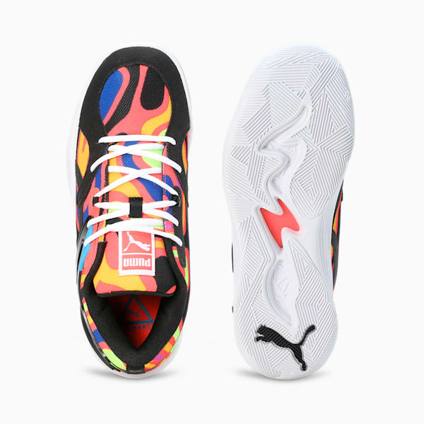 TRC Blaze Court Lava Basketball Shoes, Ocean Dive-Fiery Coral, extralarge-IND