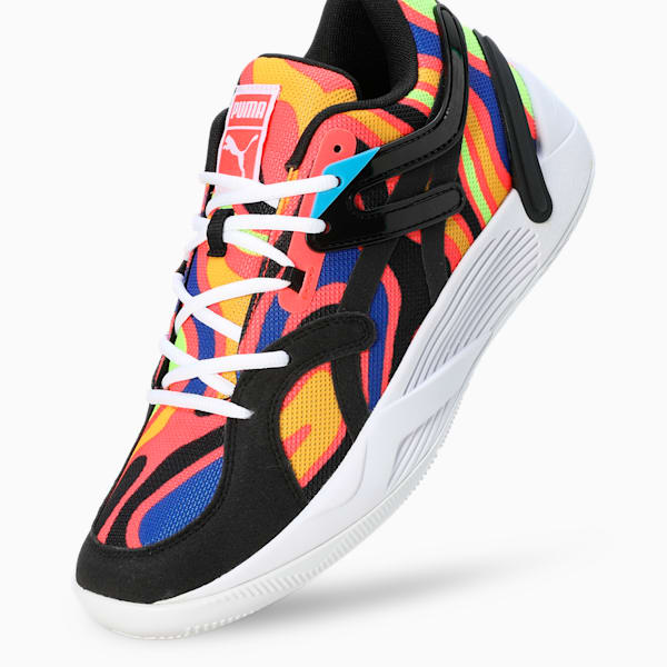 TRC Blaze Court Lava Basketball Shoes, Ocean Dive-Fiery Coral, extralarge-IND
