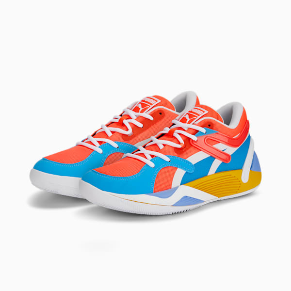 Souliers de basketball TRC Blaze Court Pop Art, Fiery Coral-Elektro Purple, extralarge