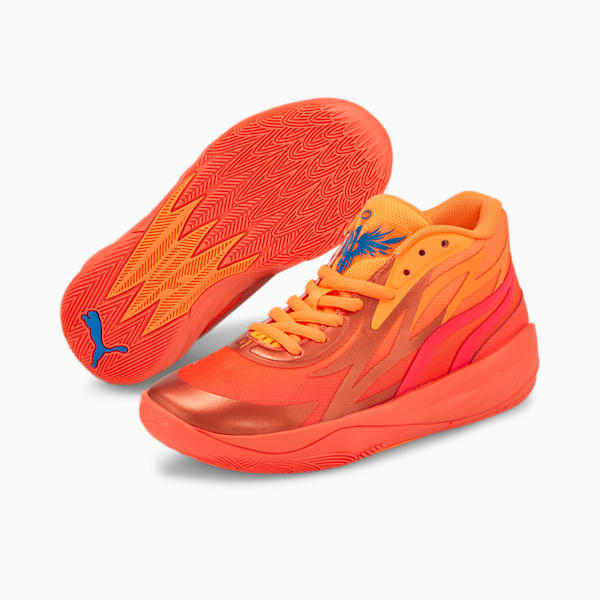 MB.02 Basketball Shoes Big Kids', Fiery Coral-Ultra Orange
