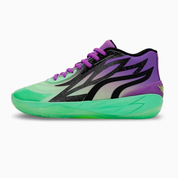 PUMA x Rick and Morty MB.02 Basketball Shoes, Safety Yellow-Elektro Green, extralarge-IND