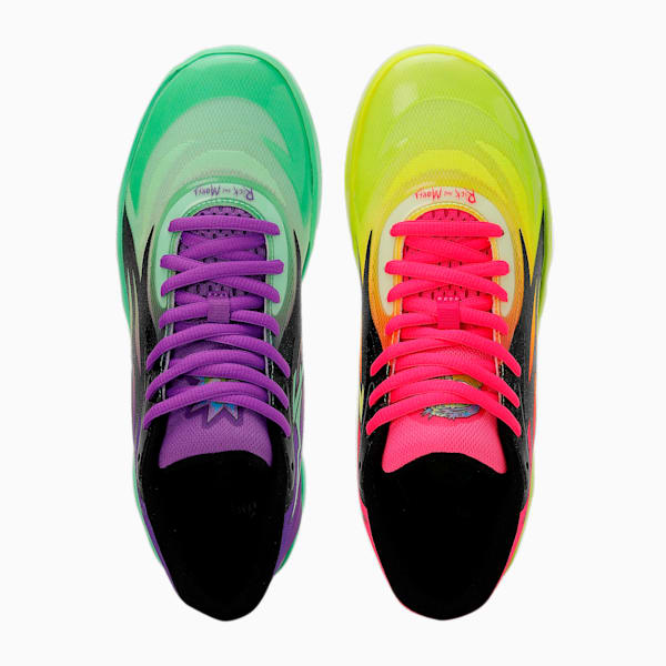 PUMA x Rick and Morty MB.02 Basketball Shoes, Safety Yellow-Elektro Green, extralarge-IND