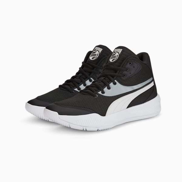 Triple Mid Basketball Shoes, Puma Black-Nimbus Cloud, extralarge-IND