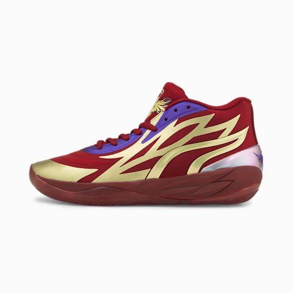 MB.02 Phoenix Basketball Shoes, Intense Red-Metallic Gold