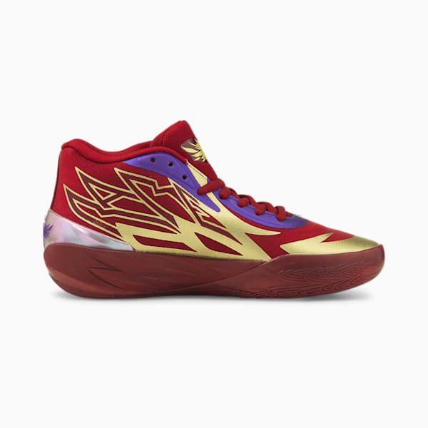 MB.02 Phoenix Basketball Shoes, Intense Red-Metallic Gold, extralarge-IND