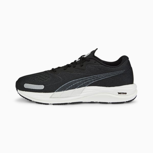 Velocity NITRO™ 2 Wide Men's Running Shoes, Puma Black-Metallic Silver, extralarge