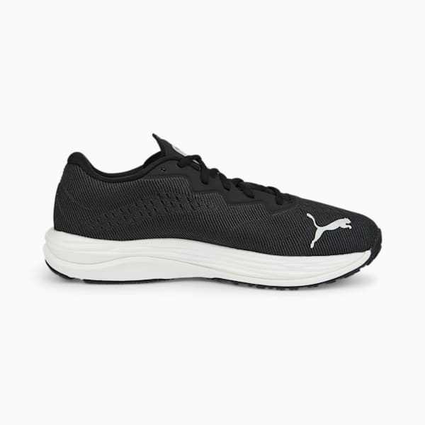 メンズ ヴェロシティ ニトロ 2 ワイド ランニングシューズ, Puma Black-Metallic Silver, extralarge-JPN