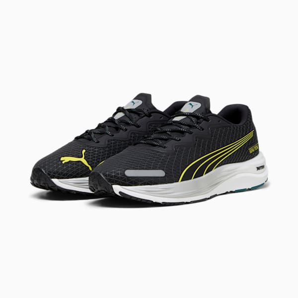 Velocity NITRO™ 2 GORE-TEX® Men's Running Shoes, PUMA Black-Malachite-Yellow Burst, extralarge