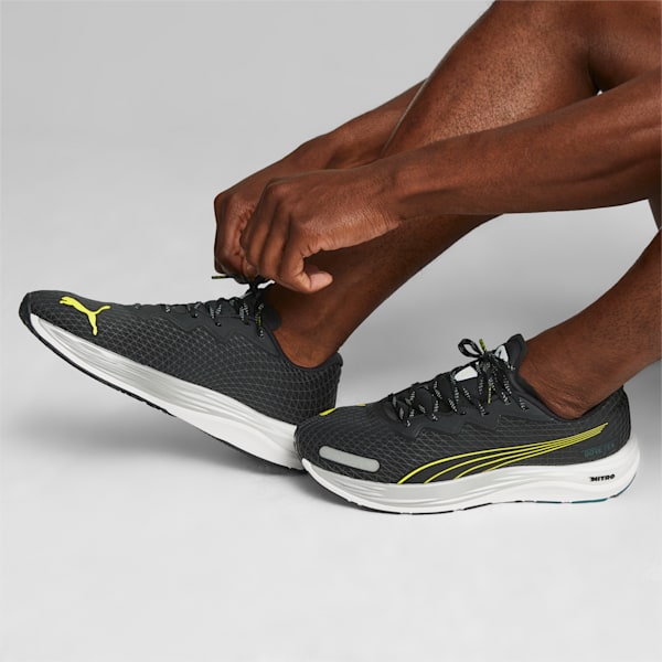 Velocity NITRO™ 2 GORE-TEX® Men's Running Shoes, PUMA Black-Malachite-Yellow Burst, extralarge