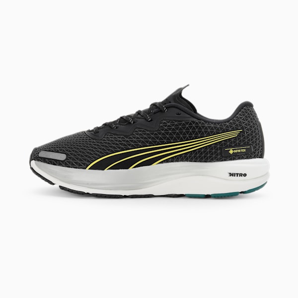 Velocity NITRO 2 GORE-TEX® Men's Trail Running Shoes, PUMA Black-Malachite-Yellow Burst, extralarge-IND