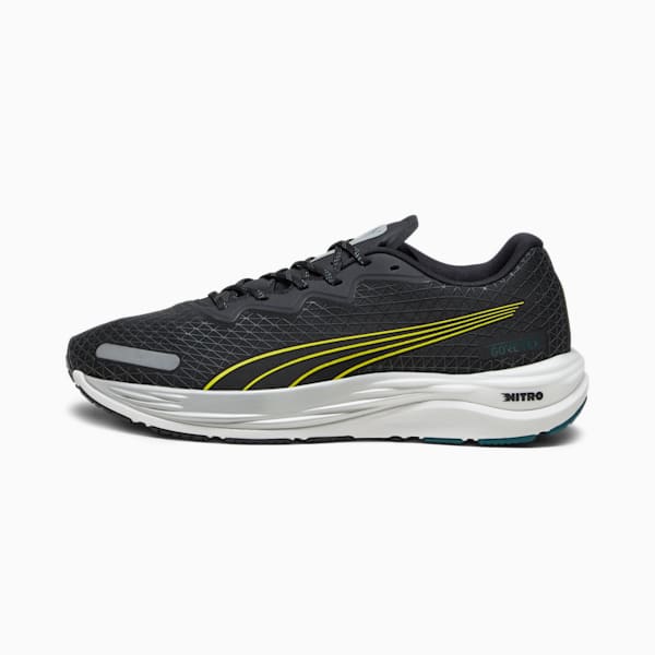 メンズ ヴェロシティ ニトロ 2 ゴアテックス ランニングシューズ, PUMA Black-Malachite-Yellow Burst, extralarge-JPN