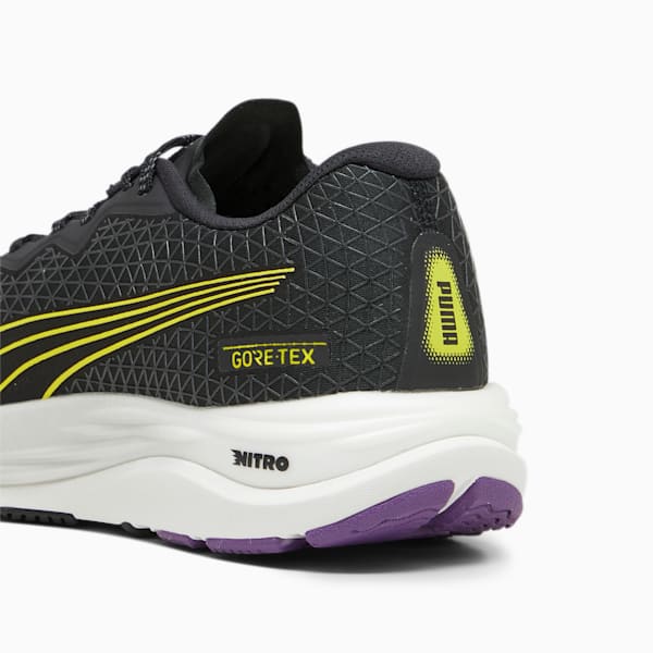 Tenis para correr para mujer Velocity NITRO 2 GORE-TEX®, PUMA Black-Purple Pop-Yellow Burst, extralarge