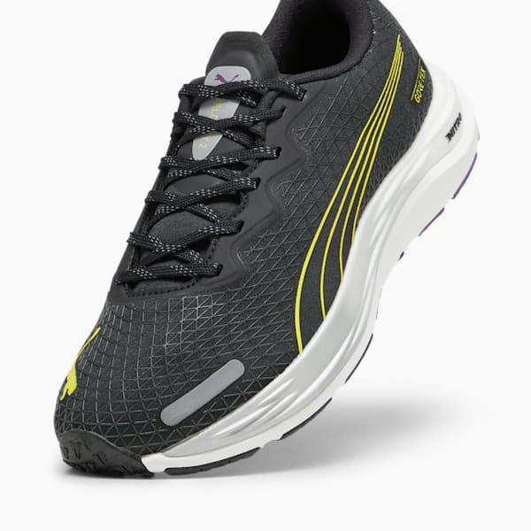 Tenis para correr para mujer Velocity NITRO 2 GORE-TEX®, PUMA Black-Purple Pop-Yellow Burst, extralarge