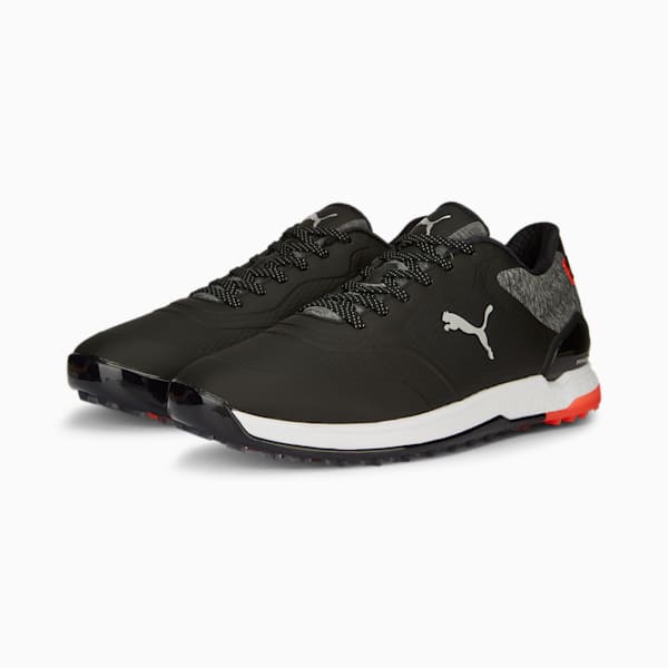 メンズ ゴルフ プロアダプト アルファキャット 2.0 ラバーソール スパイクレス シューズ, PUMA Black-Red Blast, extralarge-JPN