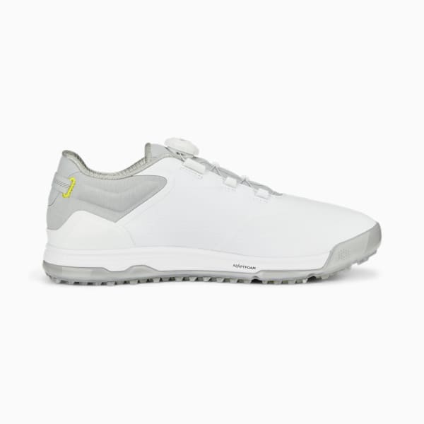 メンズ ゴルフ プロアダプト アルファキャット 2.0 ディスク スパイクレスシューズ, PUMA White-Flat Light Gray-Yellow Burst, extralarge-JPN