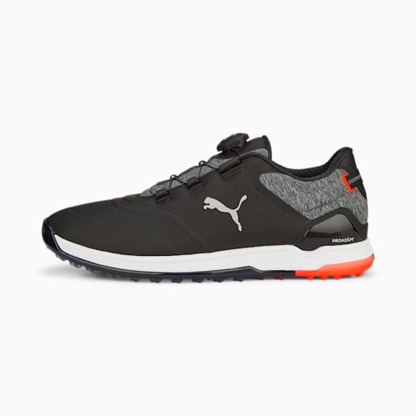メンズ ゴルフ プロアダプト アルファキャット 2.0 ディスク ラバーソール スパイクレス シューズ, PUMA Black-Red Blast