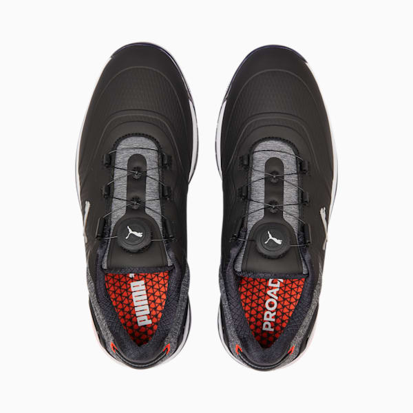 メンズ ゴルフ プロアダプト アルファキャット 2.0 ディスク ラバーソール スパイクレス シューズ, PUMA Black-Red Blast