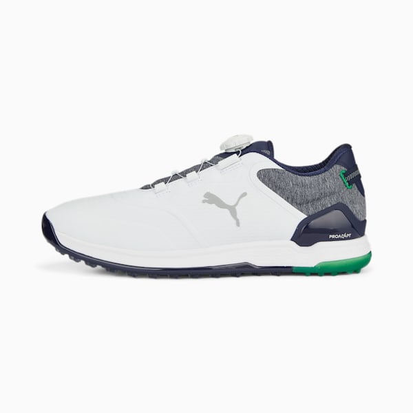 メンズ ゴルフ プロアダプト アルファキャット 2.0 ディスク ラバーソール スパイクレス シューズ, PUMA White-PUMA Navy-Vine